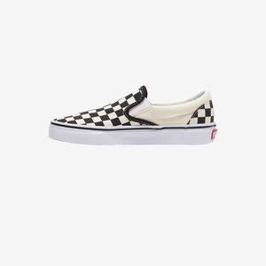 Brand New still in box classic Vans Slip on Black/True white checkerboard W 7.5